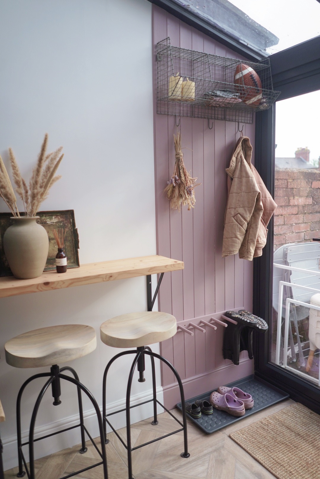 Mini mudroom makeover