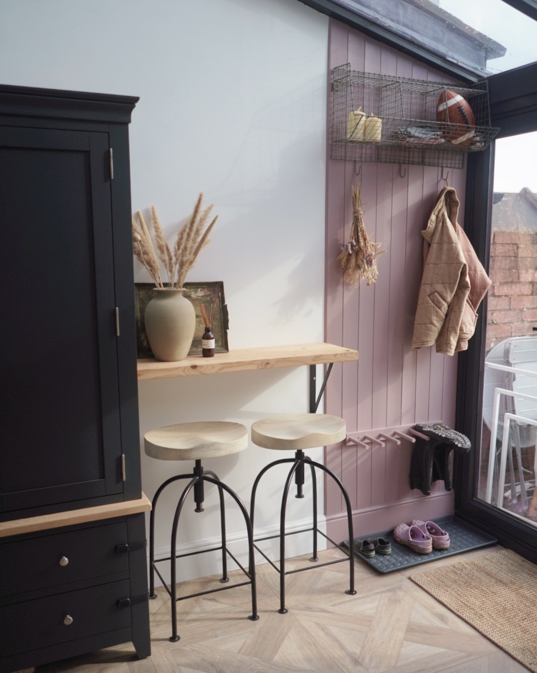 Mini mudroom makeover