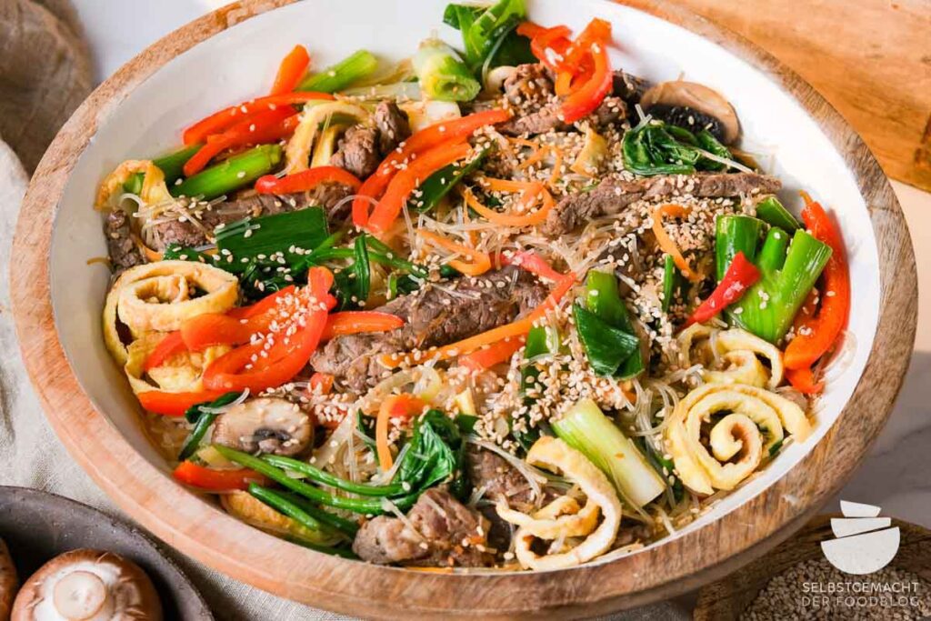 Japchae - Korean glass noodle salad