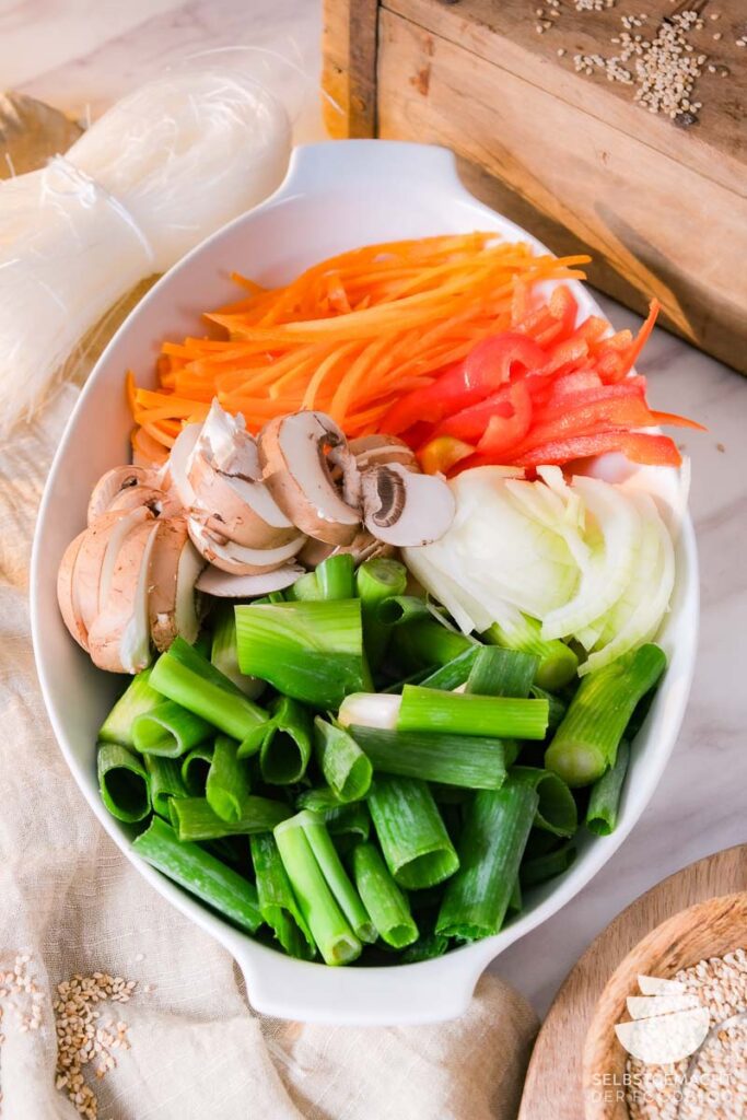 Japchae - Korean glass noodle salad