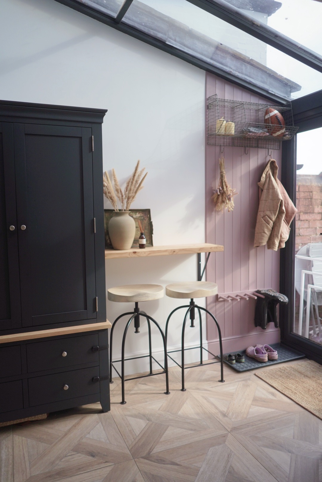 Mini mudroom makeover